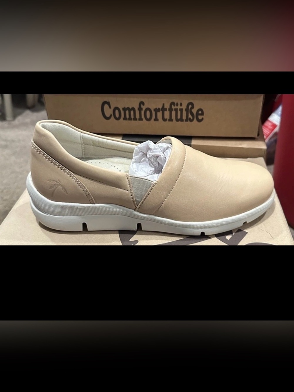 Dromedaris Womens Vicky Slip On Comfort Shoes Biscuit Leather Size 36 EU/ 5.5 US